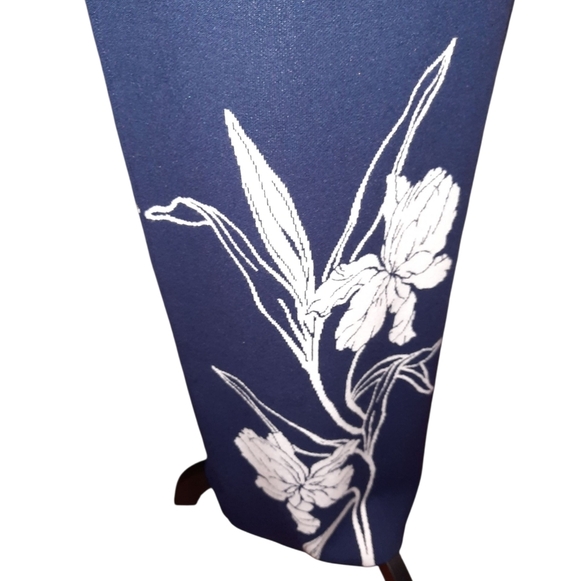 NWT Cynthia Rowley Navy Blue Floral Maxi Dress SMALL - Picture 4 of 11